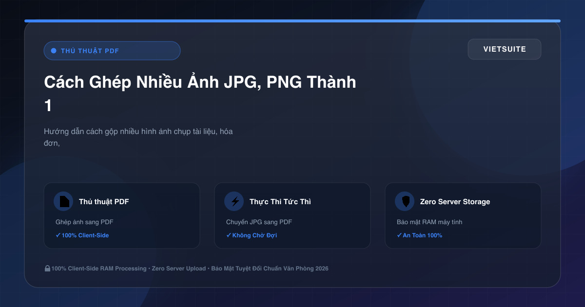 Cách Ghép Nhiều Ảnh JPG, PNG Thành 1 File PDF Duy Nhất Cực Kỳ Đơn Giản