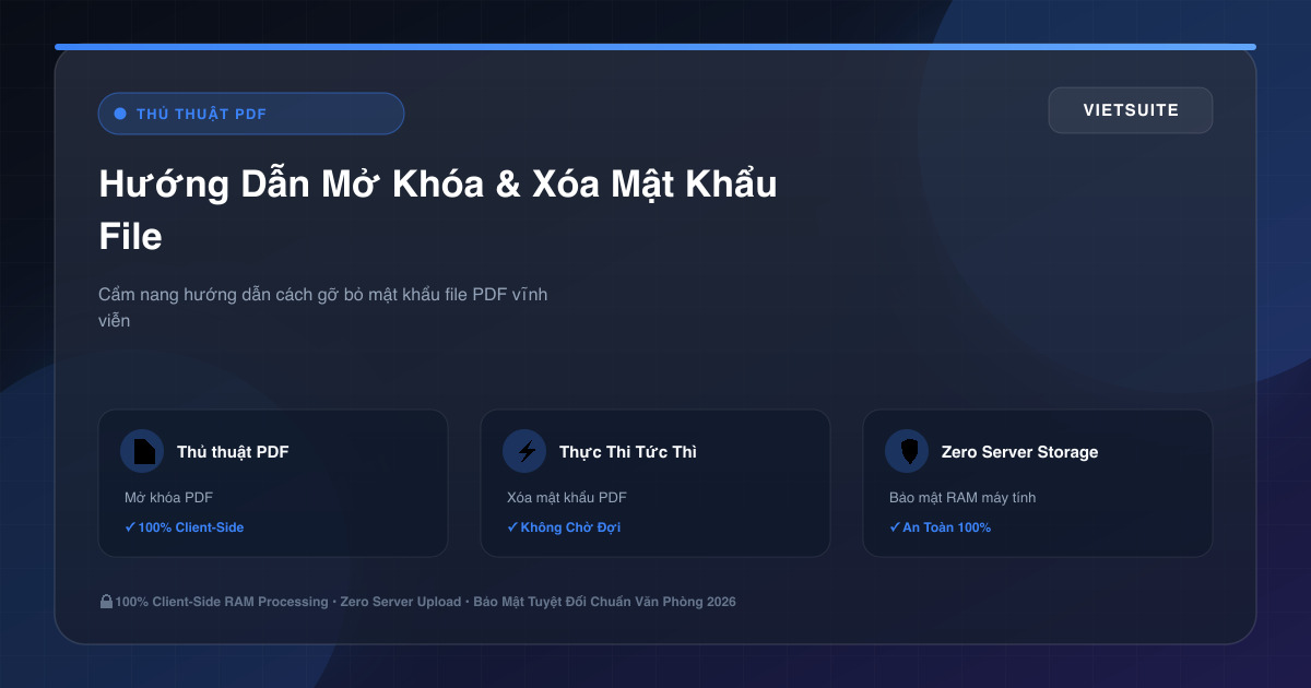 Hướng Dẫn Mở Khóa & Xóa Mật Khẩu File PDF Đã Biết Pass Vĩnh Viễn