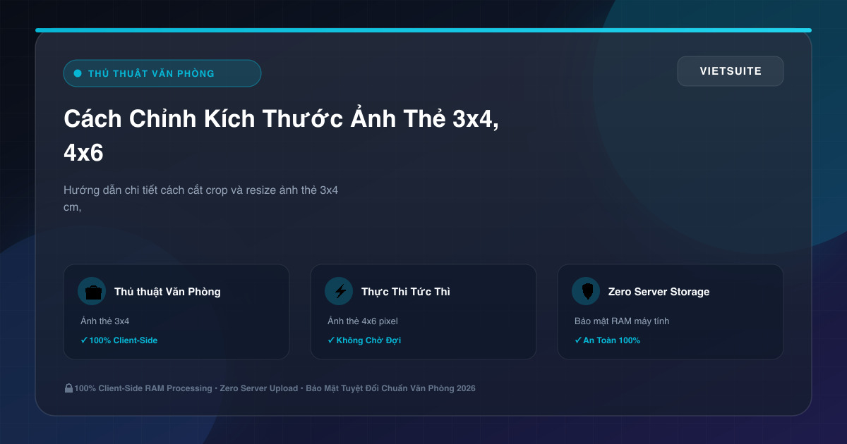 Cách Chỉnh Kích Thước Ảnh Thẻ 3x4, 4x6 Chuẩn Pixel Làm Hộ Chiếu, VNeID Online