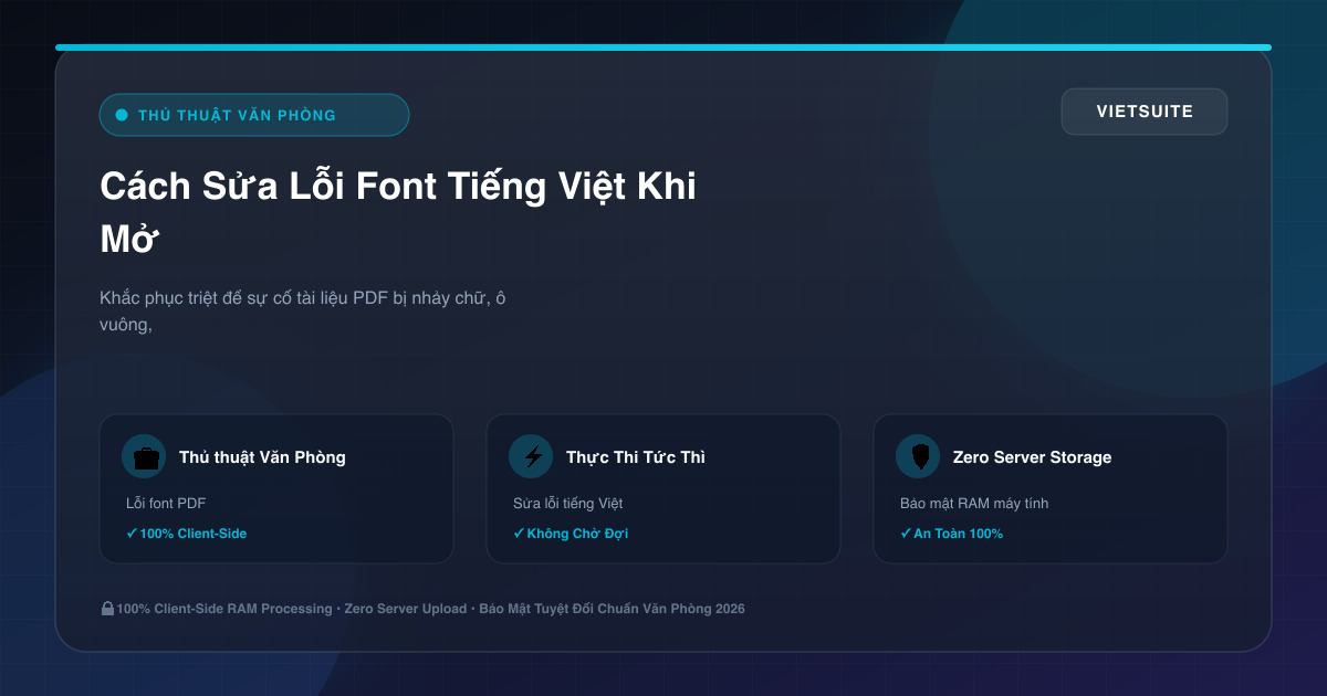 Cách Sửa Lỗi Font Tiếng Việt Khi Mở Và In File PDF Bị Lỗi Dấu 100% Thành Công