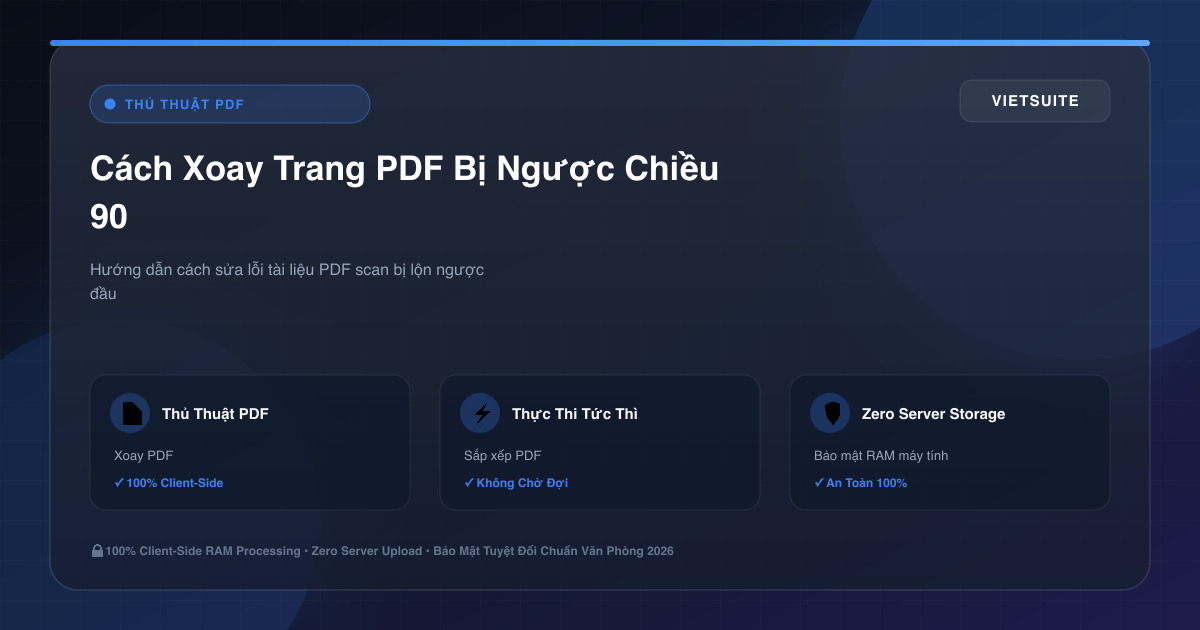 Cách Xoay Trang PDF Bị Ngược Chiều 90 Độ, 180 Độ Vĩnh Viễn Không Bị Lỗi