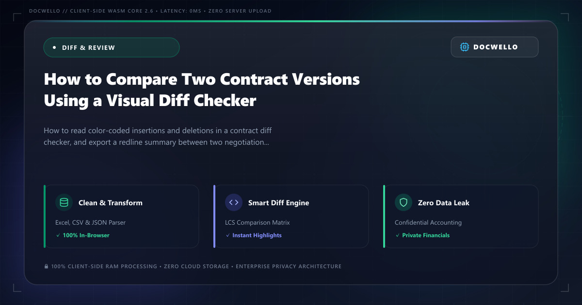 How to Compare Two Contract Versions Using a Visual Diff Checker