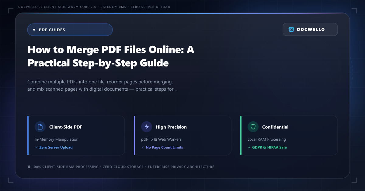 How to Merge PDF Files Online: A Practical Step-by-Step Guide