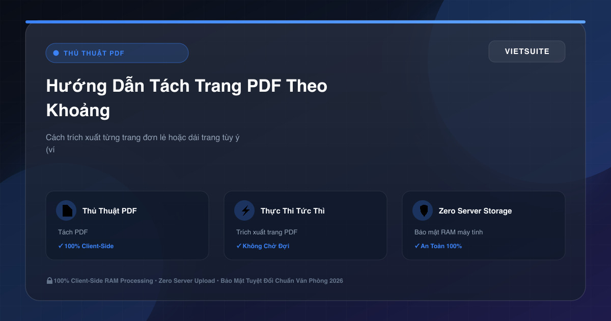 Hướng Dẫn Tách Trang PDF Theo Khoảng Tùy Chọn Cực Kỳ Đơn Giản & Không Mất Nét
