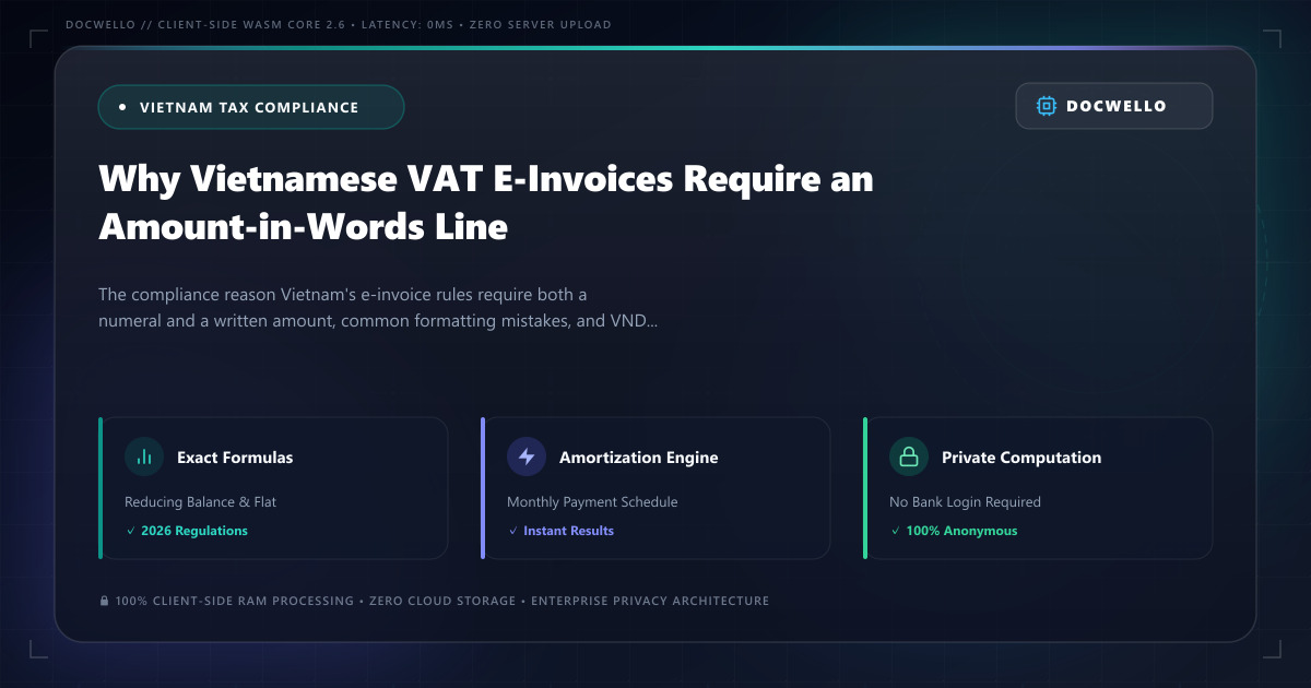 Why Vietnamese VAT E-Invoices Require an Amount-in-Words Line