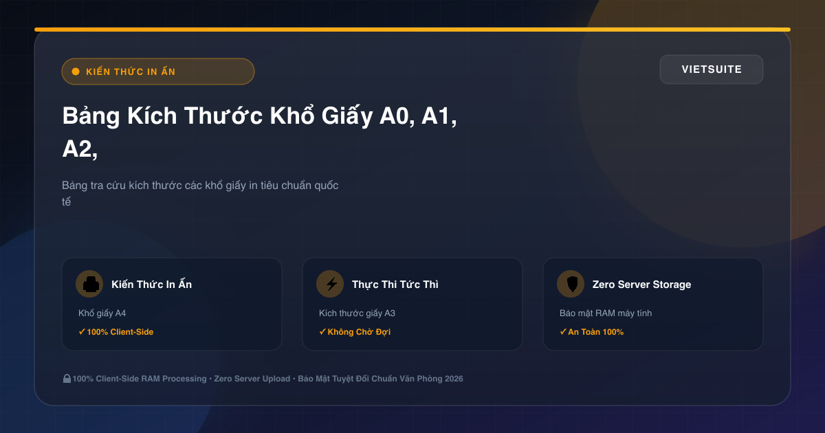 Bảng Kích Thước Khổ Giấy A0, A1, A2, A3, A4, A5 Chuẩn mm, cm, inch & Pixel
